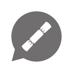 Graue Sprechblase rund - Christmas Cracker