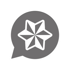 Graue Sprechblase rund - Stern