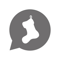 Graue Sprechblase rund - Stiefel - Tradition