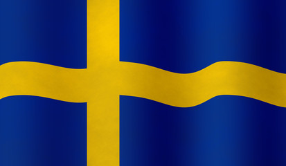 Naklejka premium Swedish flag