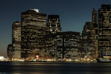 Skyline New York at night