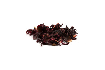 Heap of aromatic Hibiscus tea,