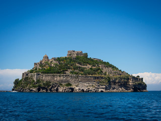 Fototapeta na wymiar Aragonese Castle on Ischia island, Naples gulf