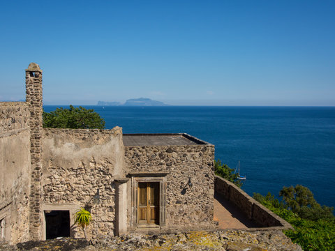 View from the Aragonese Castle on Ischia island