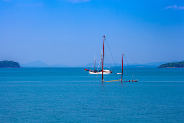 Obraz premium The sunken ship. Krabi, Thailand.
