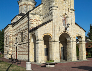 Ortodox stone church in Sremska Kamenica, Serbia