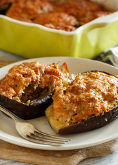 Stuffed eggplant from the oven