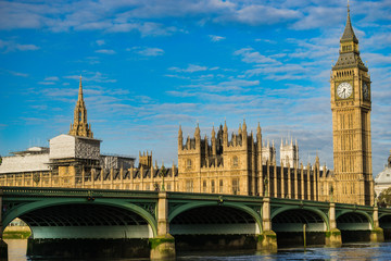 Fototapeta na wymiar Big Ben and Westminster parliament in London, United Kingdom