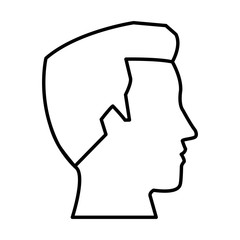 Man head silhouette icon vector illustration graphic design
