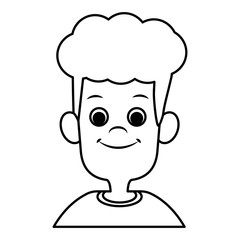 Cute boy cartoon icon vector illustration graphic design