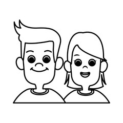 Kids friends cartoon icon vector illustration graphic design