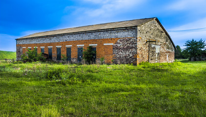 Fototapeta na wymiar big brick barn