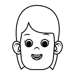 Cute girl cartoon icon vector illustration graphic design