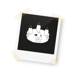 eingeklebtes Foto - Dritter Advent