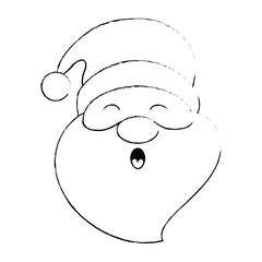 cute santa claus head character