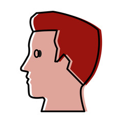 Man head silhouette icon vector illustration graphic design
