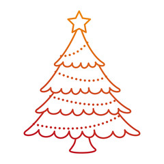 merry christmas pine tree