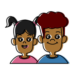 Fototapeta premium Kids friends cartoon icon vector illustration graphic design