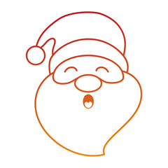 cute santa claus head character