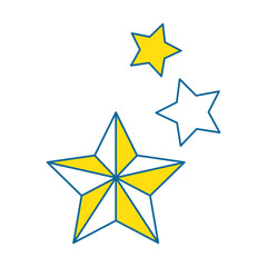 Obraz premium decorative stars isolated icon