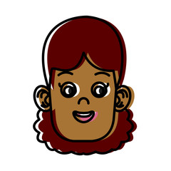 Cute girl cartoon icon vector illustration graphic design