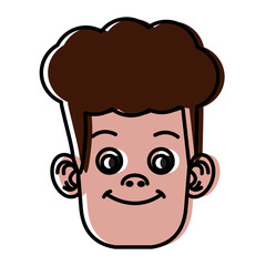 Cute boy cartoon icon vector illustration graphic design