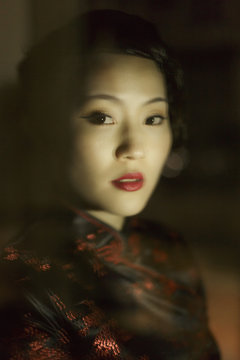 Chinese woman in cheongsam