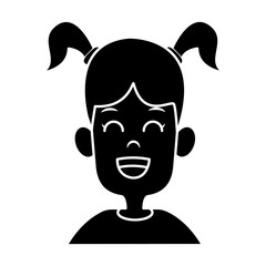 Cute girl cartoon icon vector illustration graphic design