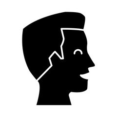 Man head silhouette icon vector illustration graphic design
