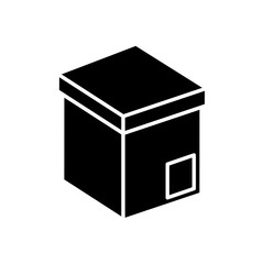 Delivery cardboard box icon vector illustration graphic design