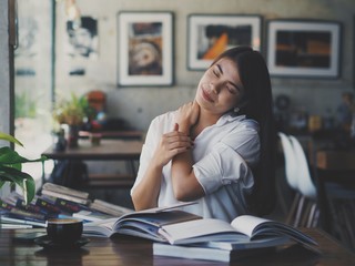 Asian woman working in coffee shop cafe