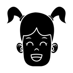Cute girl cartoon icon vector illustration graphic design