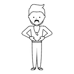 cartoon businessman icon