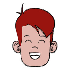 Cute boy cartoon icon vector illustration graphic design