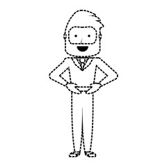 cartoon businessman icon