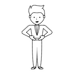 cartoon businessman icon