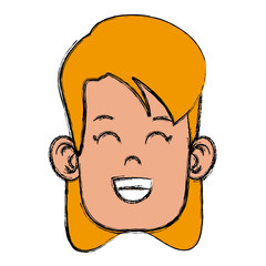 Cute girl cartoon icon vector illustration graphic design