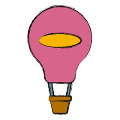 Hot air balloon icon vector illustration graphic design