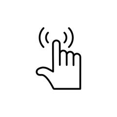 Obraz premium click choice touch symbol line black icon