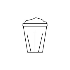 Disposable coffee cup icon