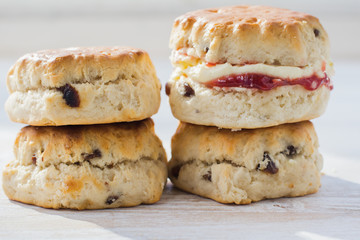 Traditional English cream teas, scones