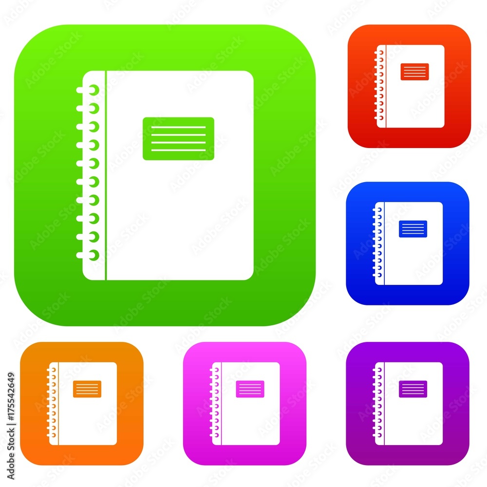 Poster spiral notepad set color collection