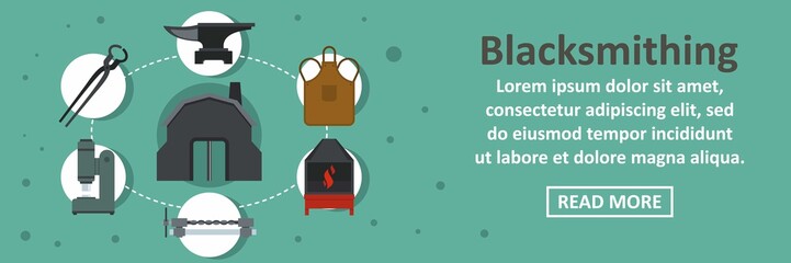 Blacksmithing banner horizontal concept