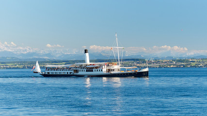 Historischer Raddampfer auf dem Bodensee