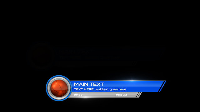 Expanding Blue and White Lower Third 1