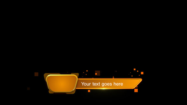 Orange Rounded Rectangle Lower Third