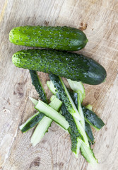 peeled fresh cucumber