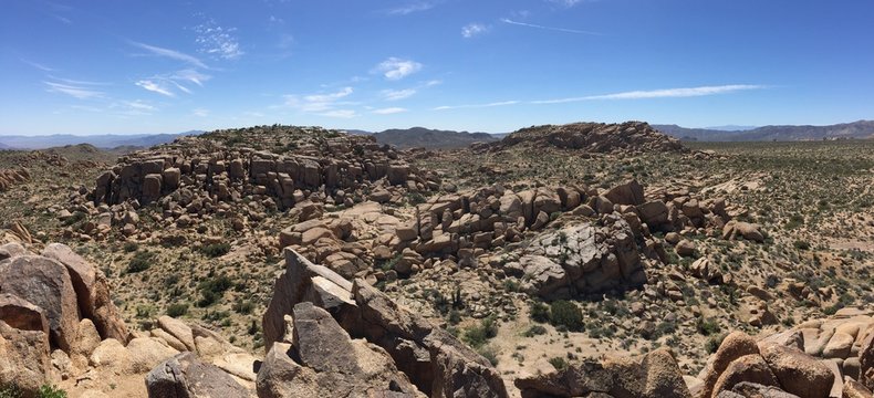 California Landscapes. Pandorama of a the California dessert.  Mother earth and all its glory. Blue skys and hot days. Earth textures. Panoramic of rocky dry and humid desserts.  Nature adventures. 
