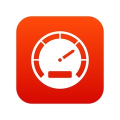 Speedometer icon digital red