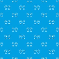Winter gloves pattern seamless blue